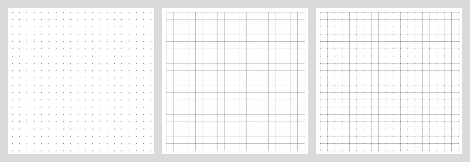 Dotted and squared grid notebook seamless pattern for bullet journal. Black  point texture. Black dot grid for notebook paper. Grid paper sheet. Vector  illustration on white background 14435021 Vector Art at Vecteezy