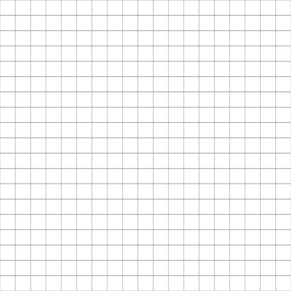 Squared notebook seamless pattern. Grey grid texture. School notebook for mathematics. Grid paper sheet. Vector illustration on white background