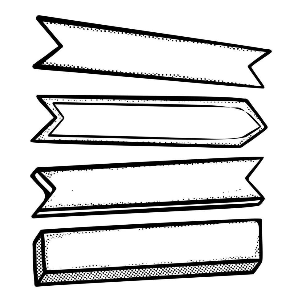 Collection set wooden sign Illustration hand drawn sketch doodle for element design vector