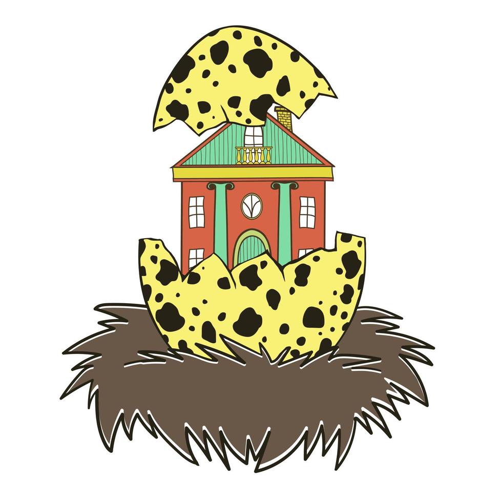 House of the eggs in the nest vector