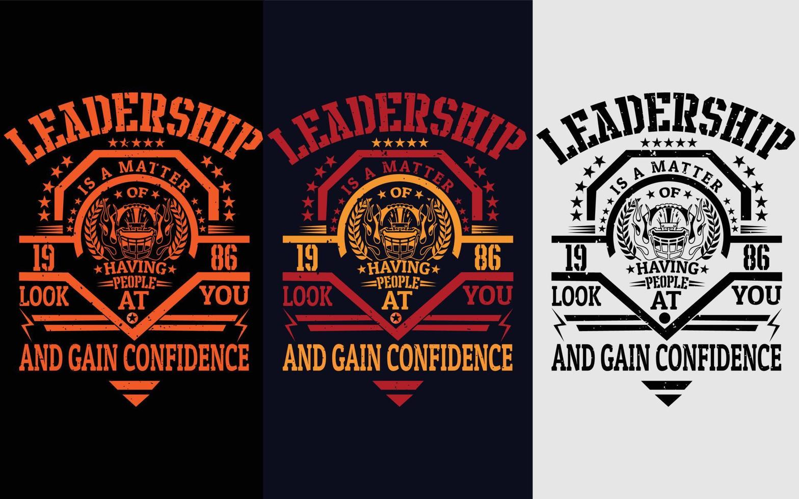 camiseta de fútbol americano de liderazgo vector