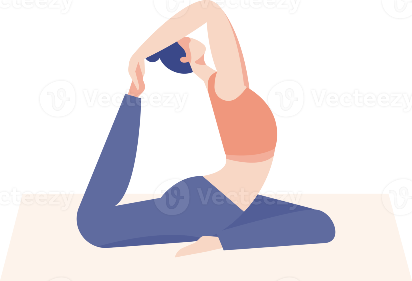 person doing yoga. illustration png