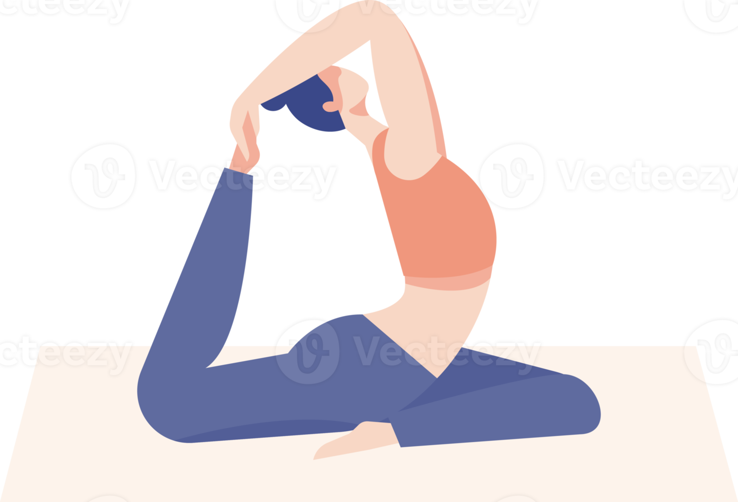 persoon aan het doen yoga. illustratie PNG