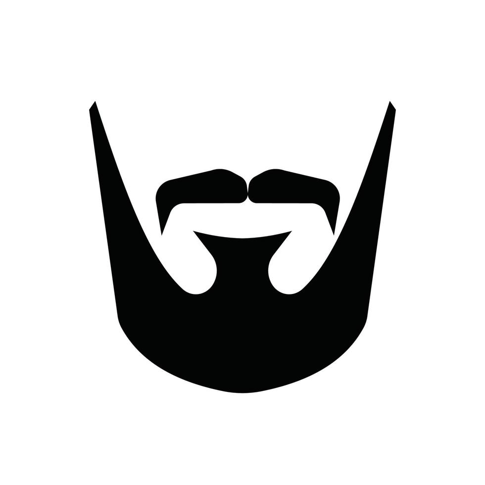 diseño de vector de logotipo de hombres barbudos