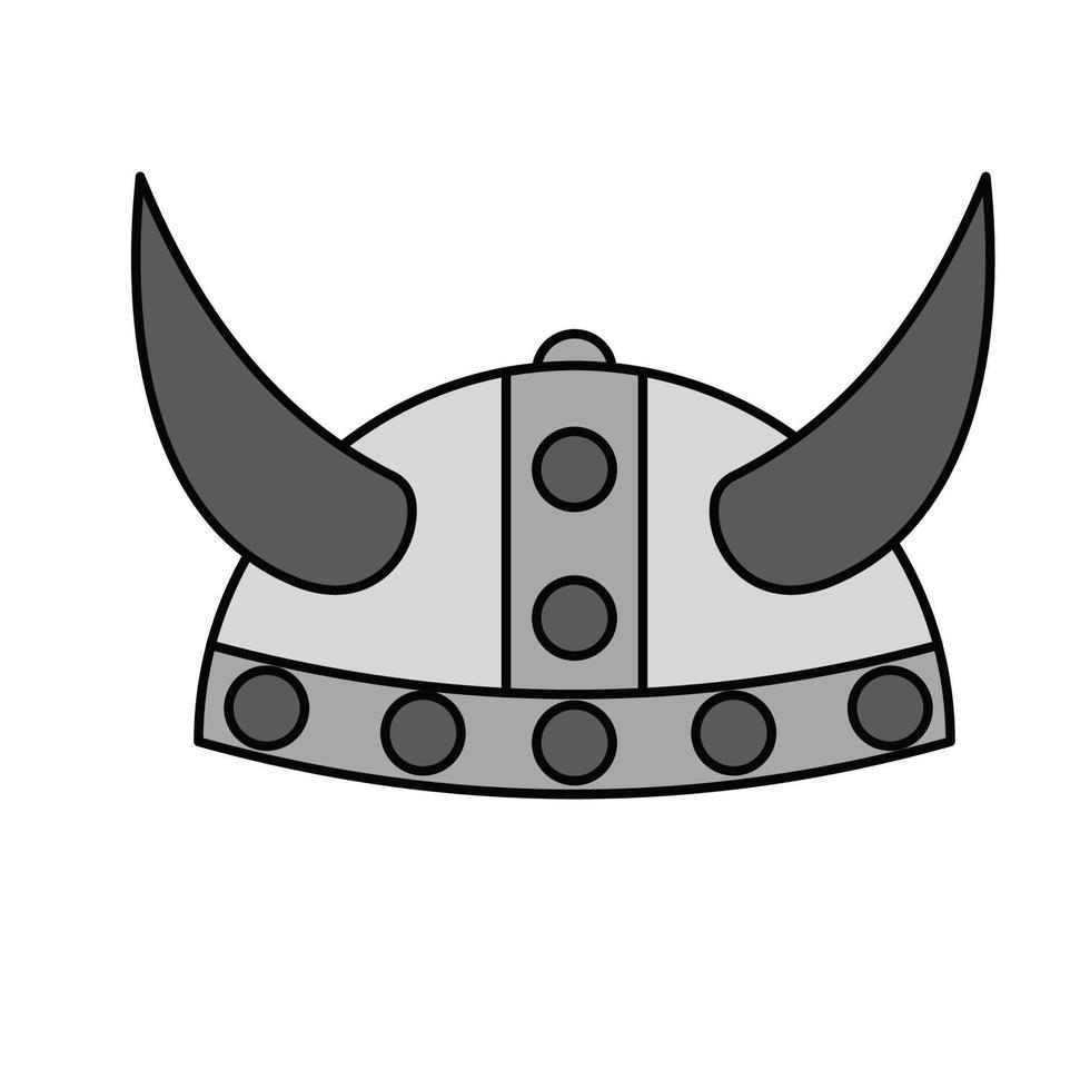 diseño de vector de icono de casco vikingo