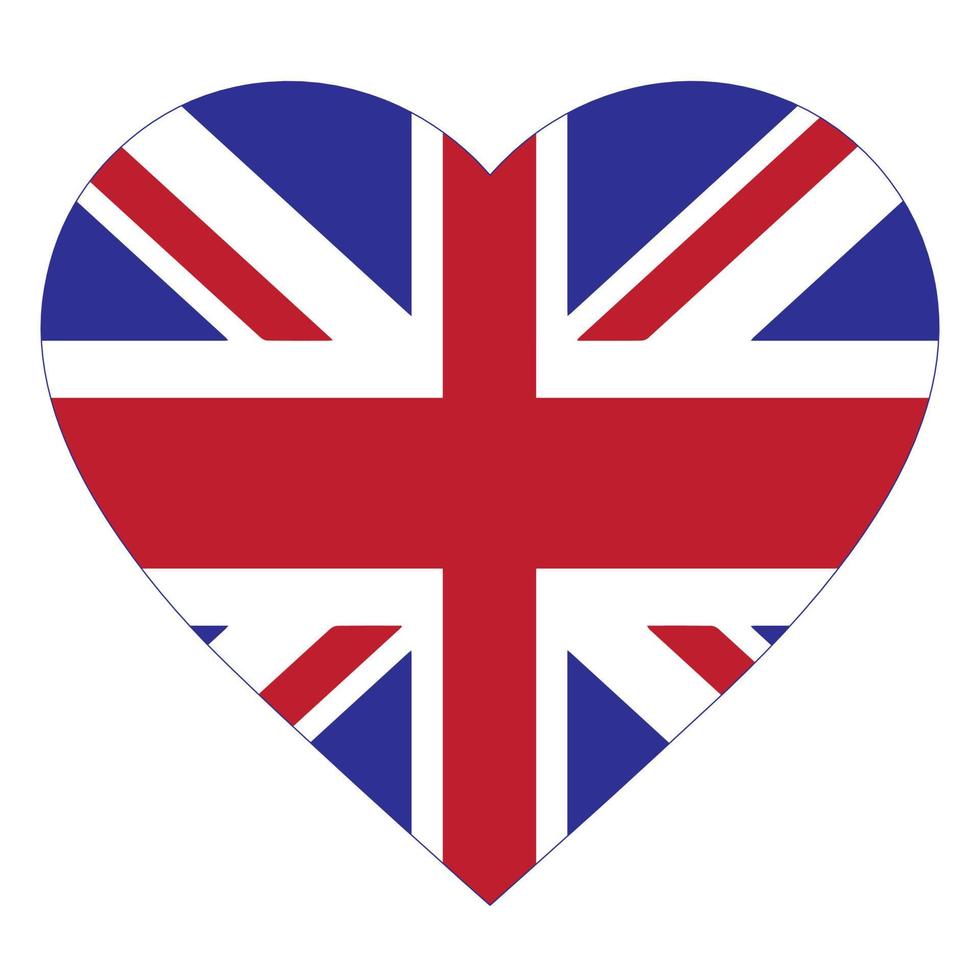 United kingdom vector design of love symbols. Eps10 Vector Illustration