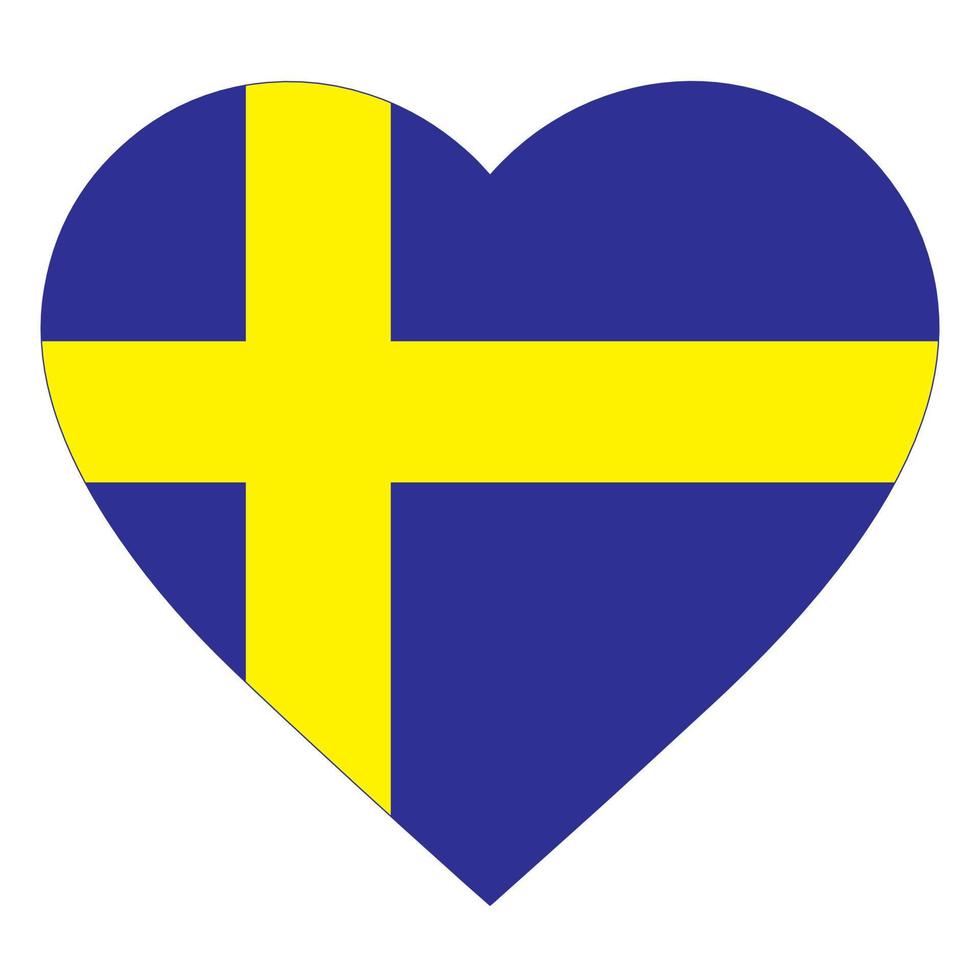 Sweden vector design of love symbols. Eps10 Vector Illustration