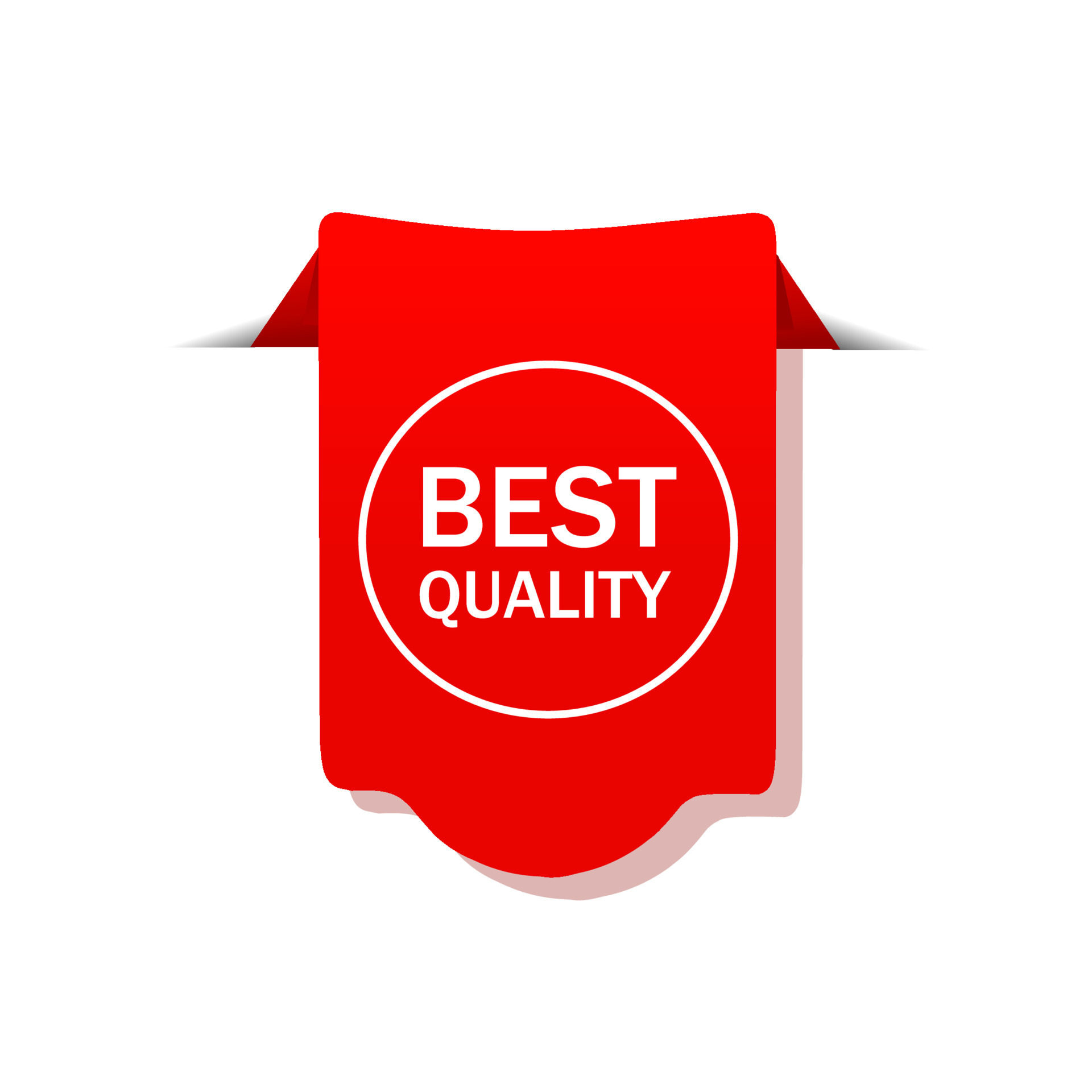 Best quality label design. Best product banner concept. Store badge