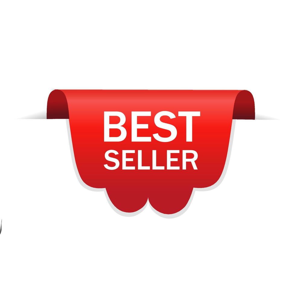 red vector banner ribbon best seller Stock Vector, best seller