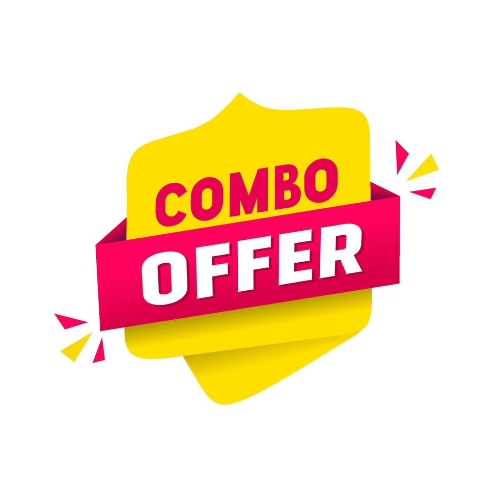 Combo offer banner - icon, flat design. Flat vector illustration on white background.