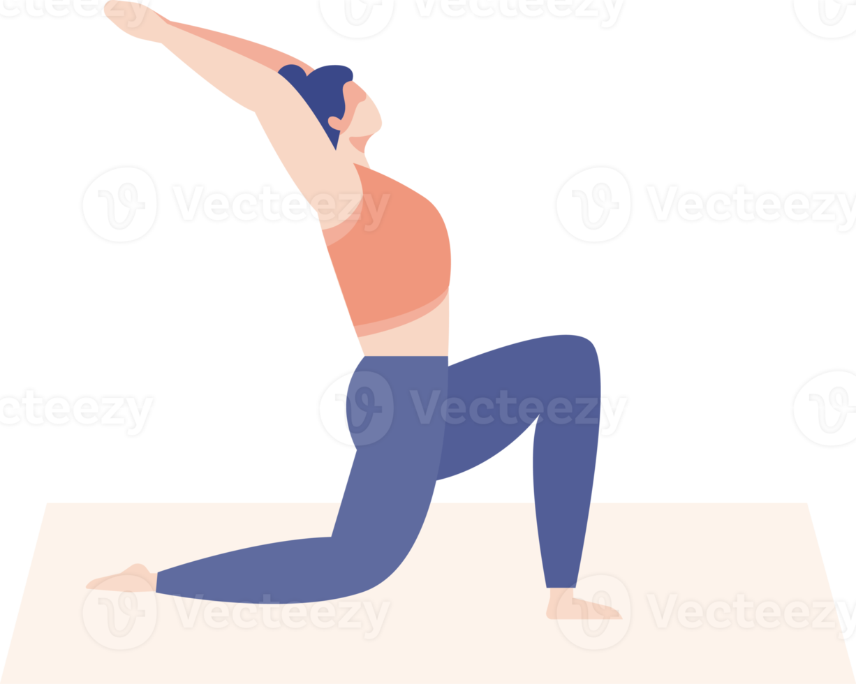 person doing yoga. illustration png