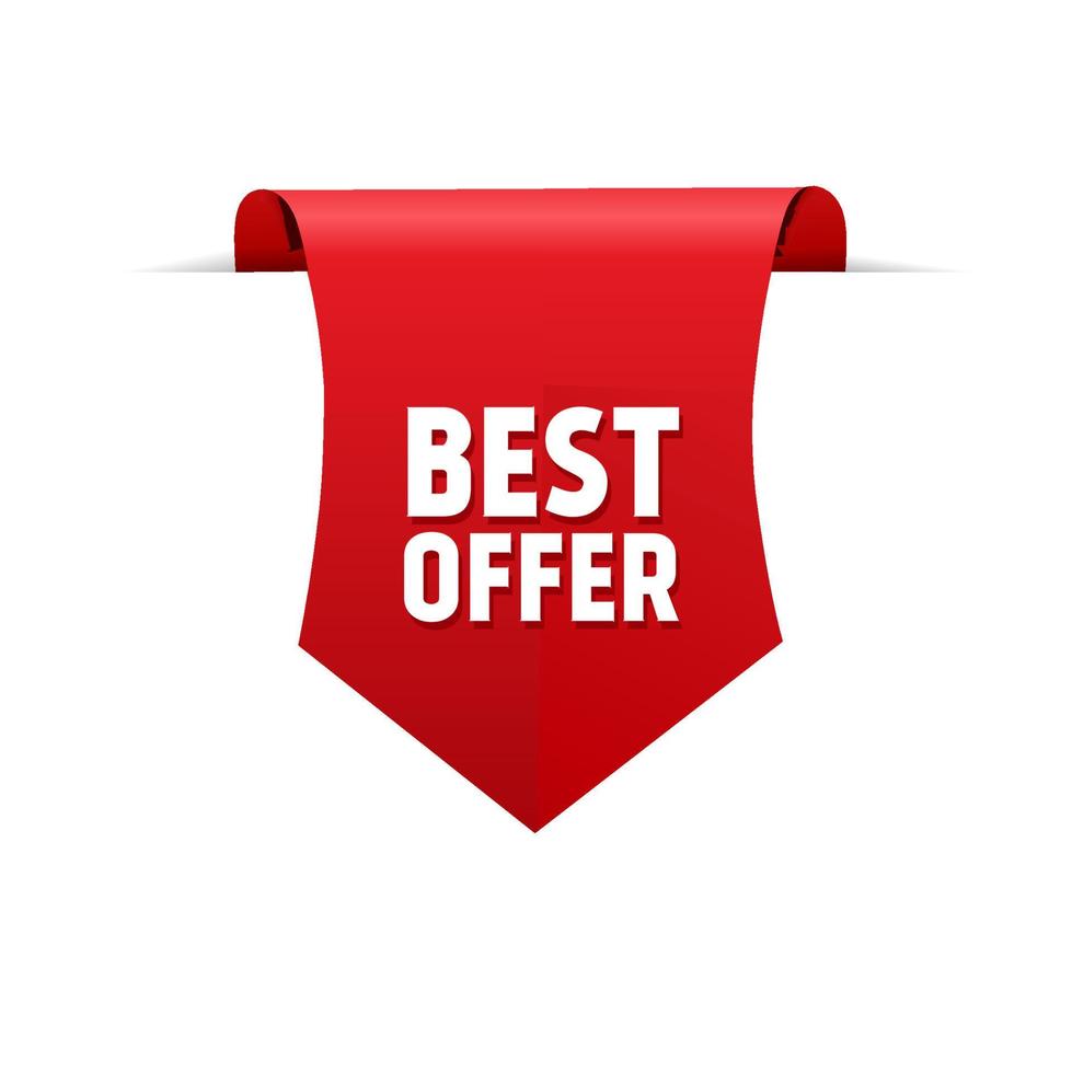 Best offer. Best offer banner design. Special offer. Modern vector illustration.