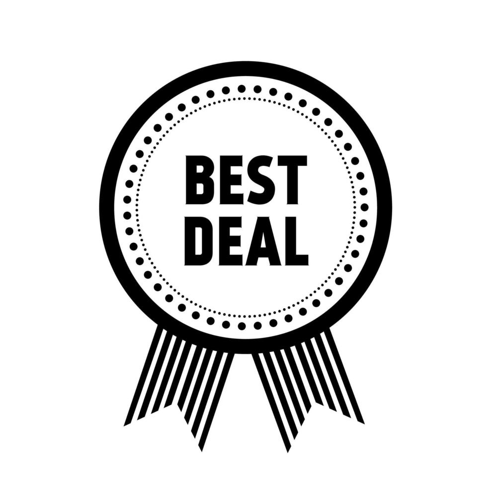 Best deal badge icon. Best deal banners, badge, sticker, sign, tag. Best offer. Modern style vector illustration.