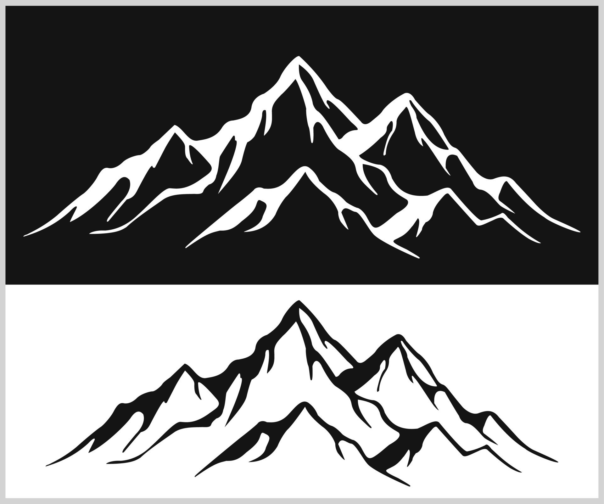 Funny Mountain range Mountains files 14436119 Vector Art at Vecteezy