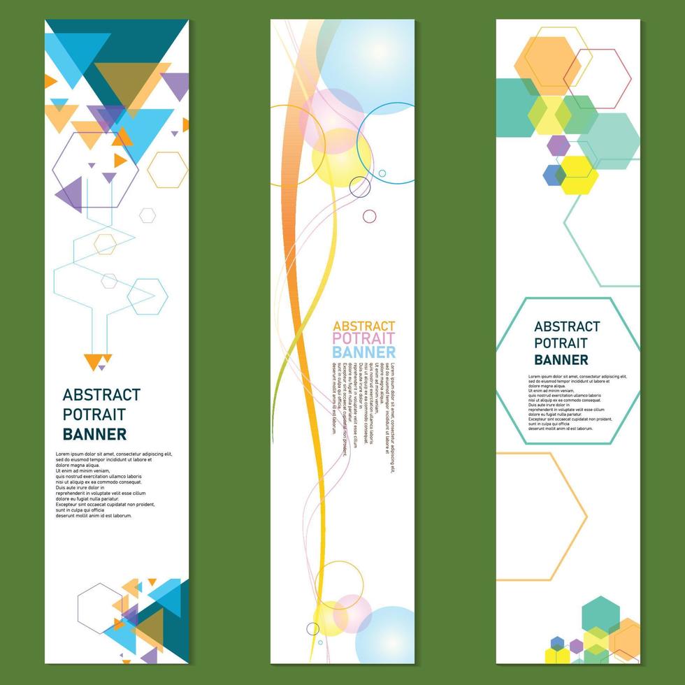 potrait pack abstract banner background vector illustration