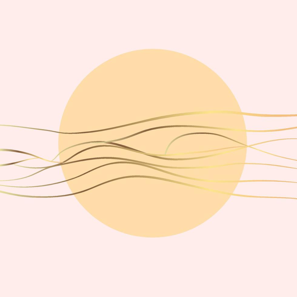 ilustración de vector de efecto de oro de onda abstracta
