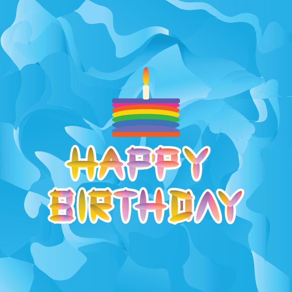 happy birthday gift card or invitation background design vector illustration