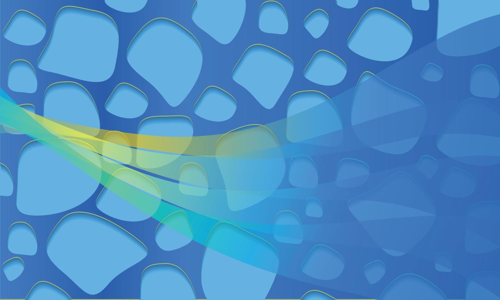 abstract blue yellow shape futuristic background vector illustration