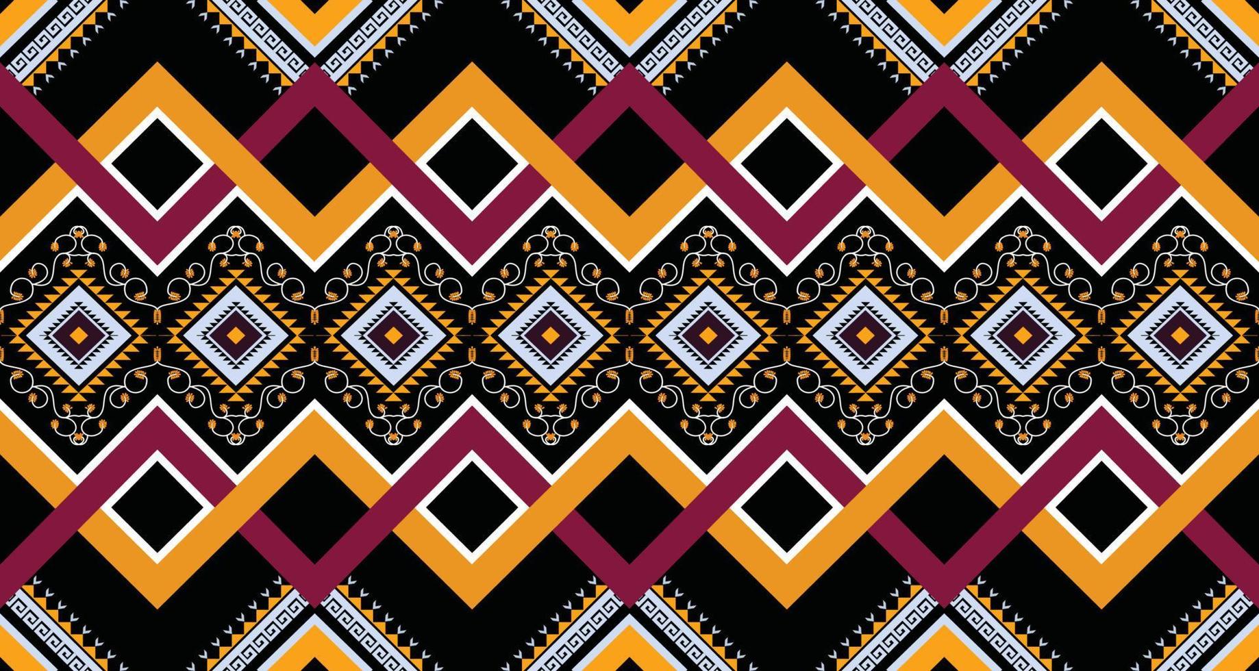 Abstract ethnic geometric seamless pattern vector. African Arab American Aztec motif pattern. vector elements designed for background, wallpaper, print, wrapping,tile, fabric patern. vector pattern.