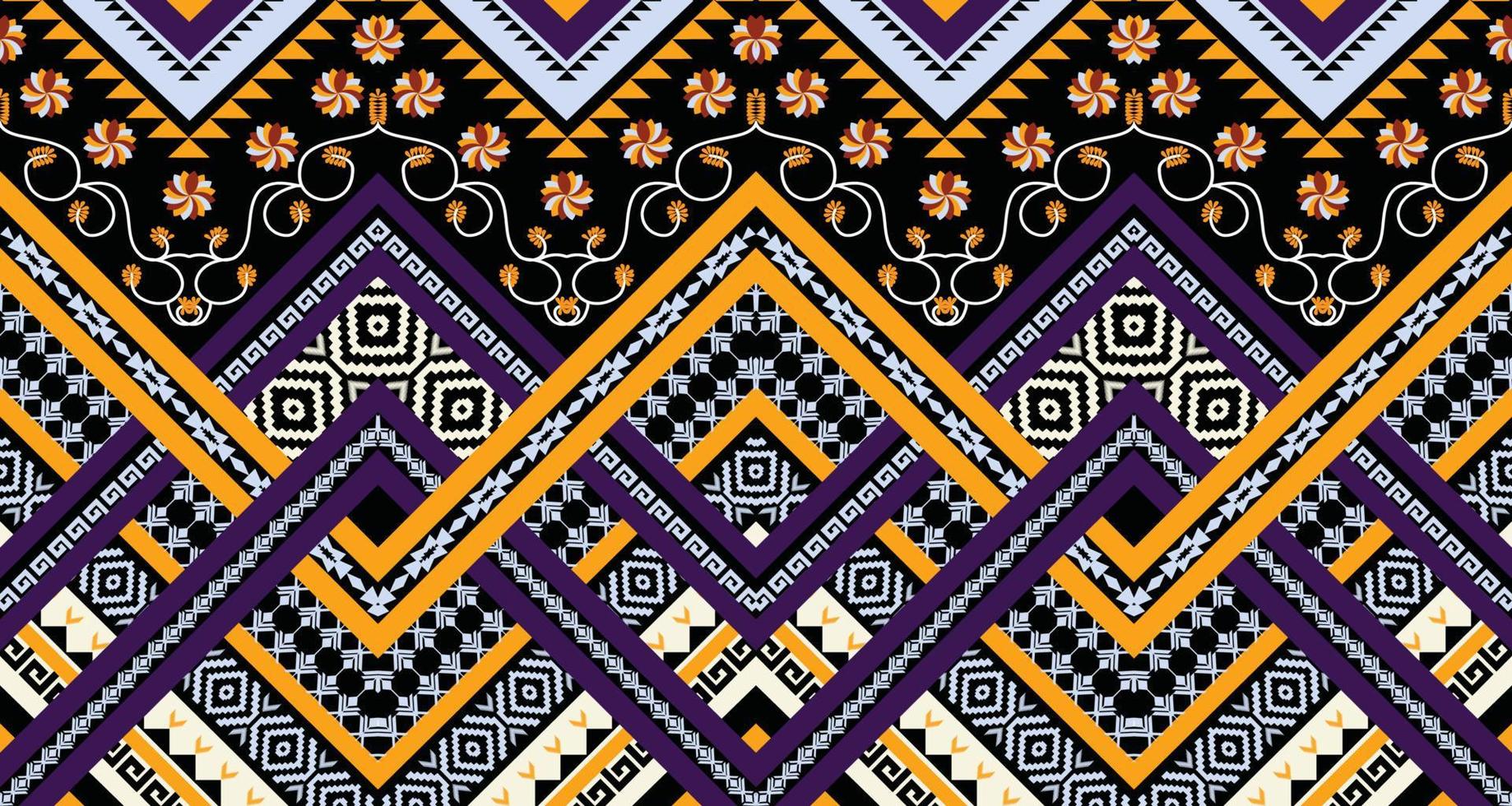 Abstract ethnic geometric seamless pattern vector. African Arab American Aztec motif pattern. vector elements designed for background, wallpaper, print, wrapping,tile, fabric patern. vector pattern.