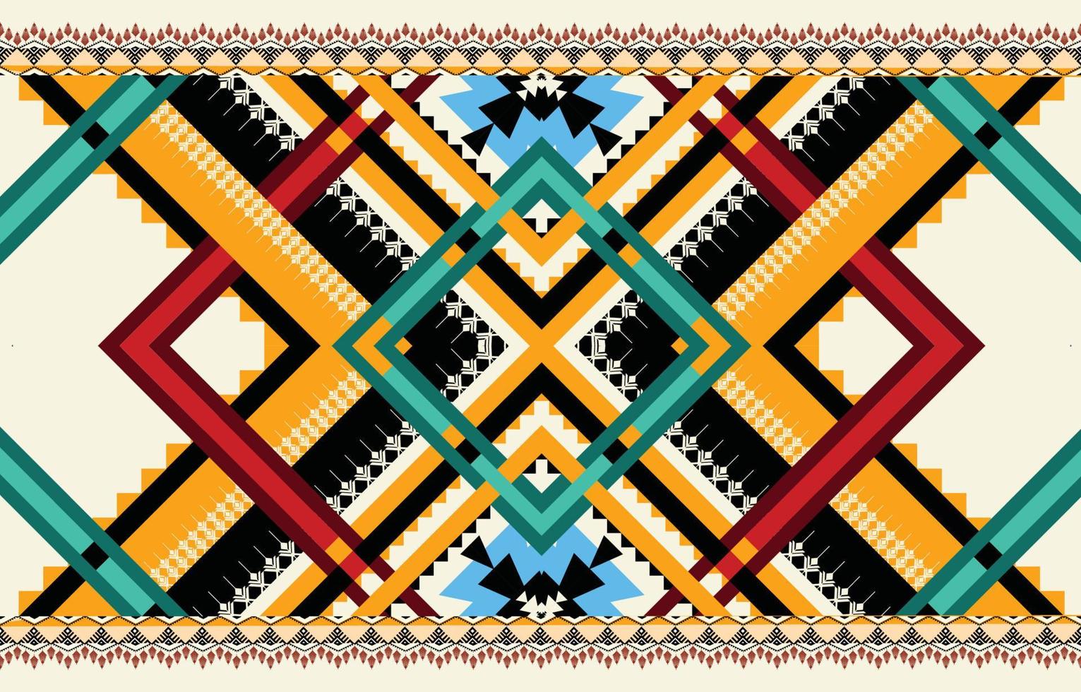 Abstract ethnic geometric seamless pattern vector. African Arab American Aztec motif pattern. vector elements designed for background, wallpaper, print, wrapping,tile, fabric patern. vector pattern.