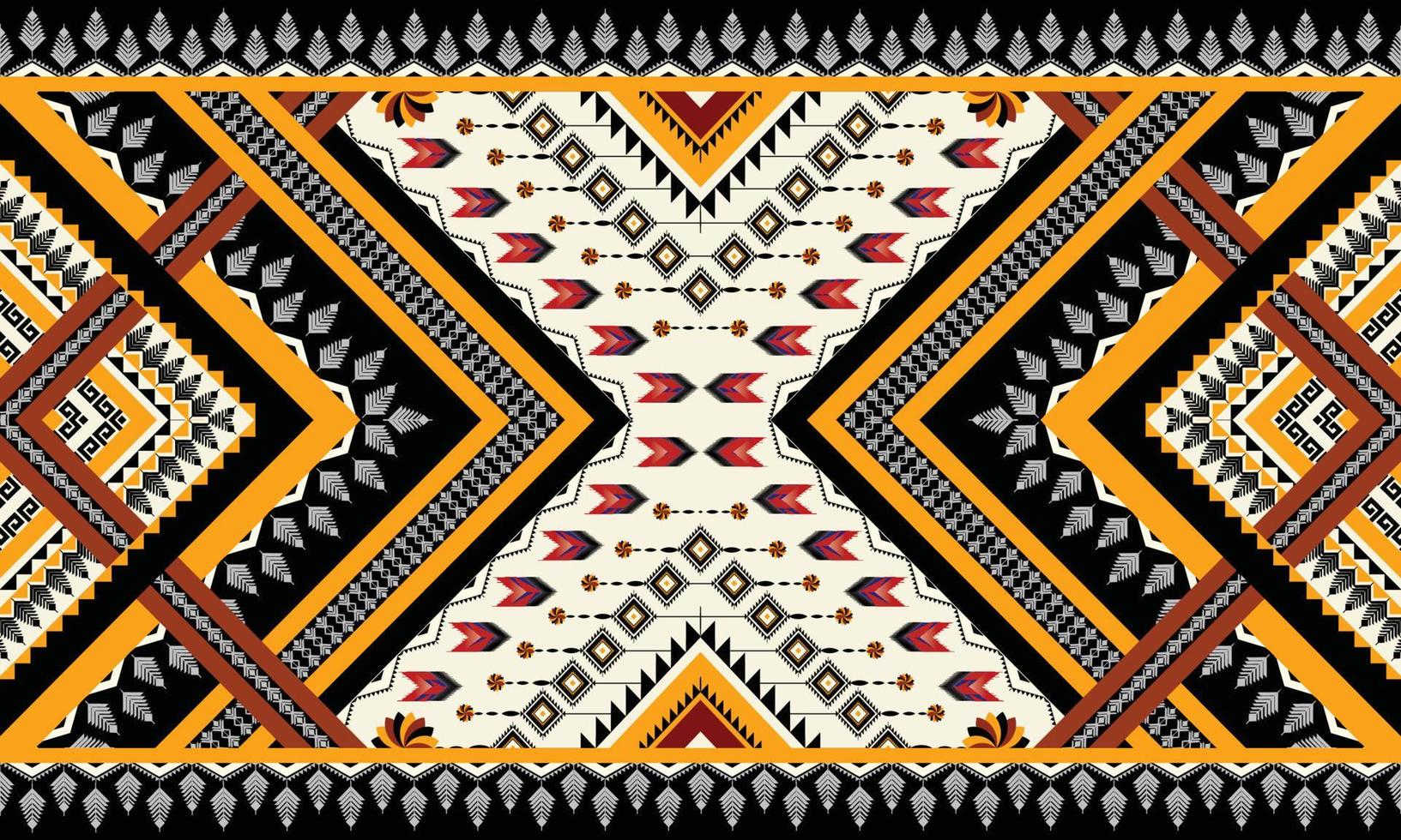 Abstract ethnic geometric seamless pattern vector. African Arab American Aztec motif pattern. vector elements designed for background, wallpaper, print, wrapping,tile, fabric patern. vector pattern.