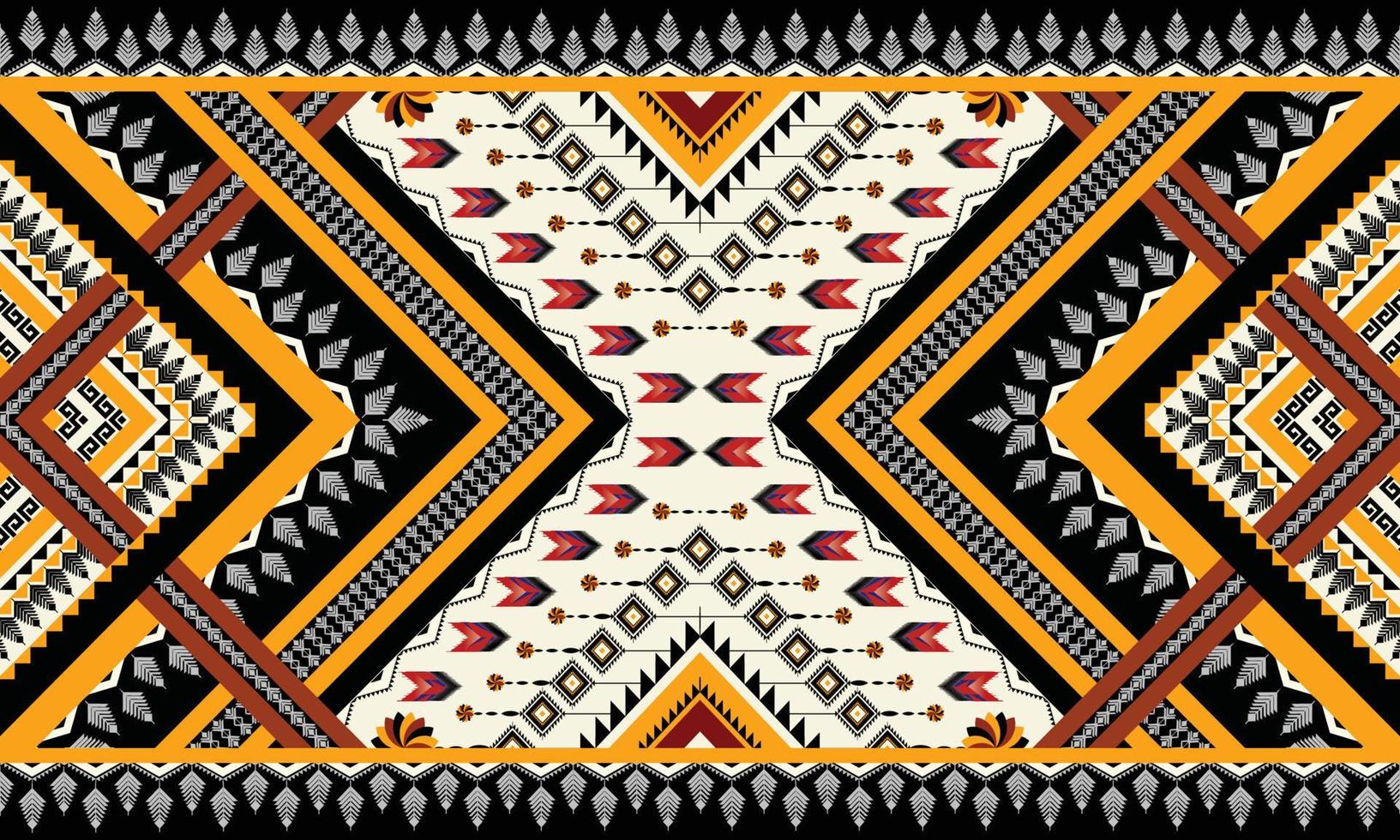 Abstract ethnic geometric seamless pattern vector. African Arab American Aztec motif pattern. vector elements designed for background, wallpaper, print, wrapping,tile, fabric patern. vector pattern.