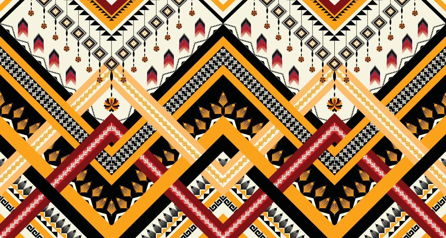 Abstract ethnic geometric seamless pattern vector. African Arab American Aztec motif pattern. vector elements designed for background, wallpaper, print, wrapping,tile, fabric patern. vector pattern.