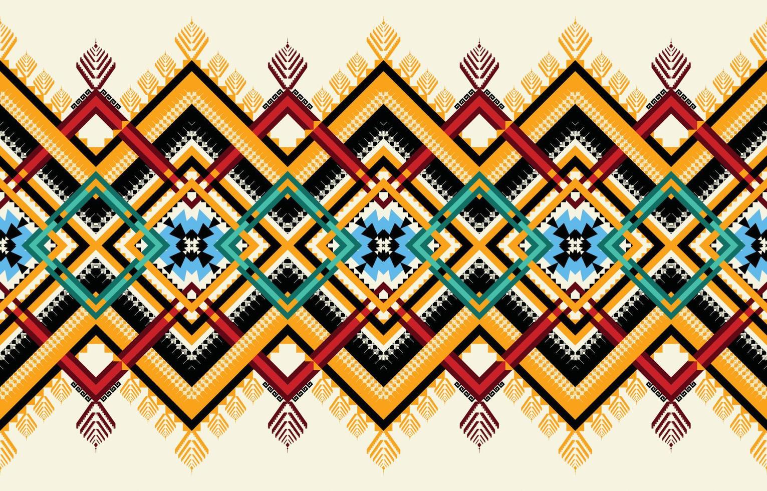 Abstract ethnic geometric seamless pattern vector. African Arab American Aztec motif pattern. vector elements designed for background, wallpaper, print, wrapping,tile, fabric patern. vector pattern.