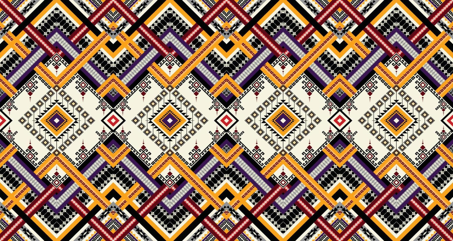 Abstract ethnic geometric seamless pattern vector. African Arab American Aztec motif pattern. vector elements designed for background, wallpaper, print, wrapping,tile, fabric patern. vector pattern.