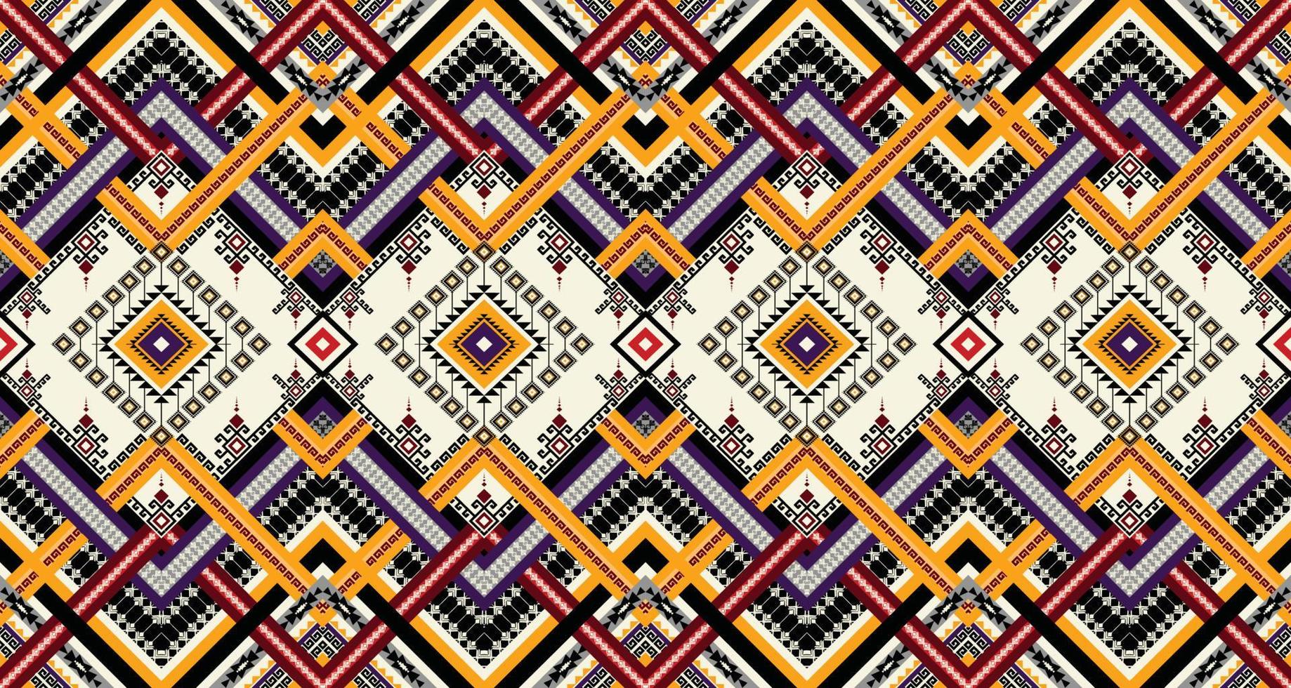 Abstract ethnic geometric seamless pattern vector. African Arab American Aztec motif pattern. vector elements designed for background, wallpaper, print, wrapping,tile, fabric patern. vector pattern.