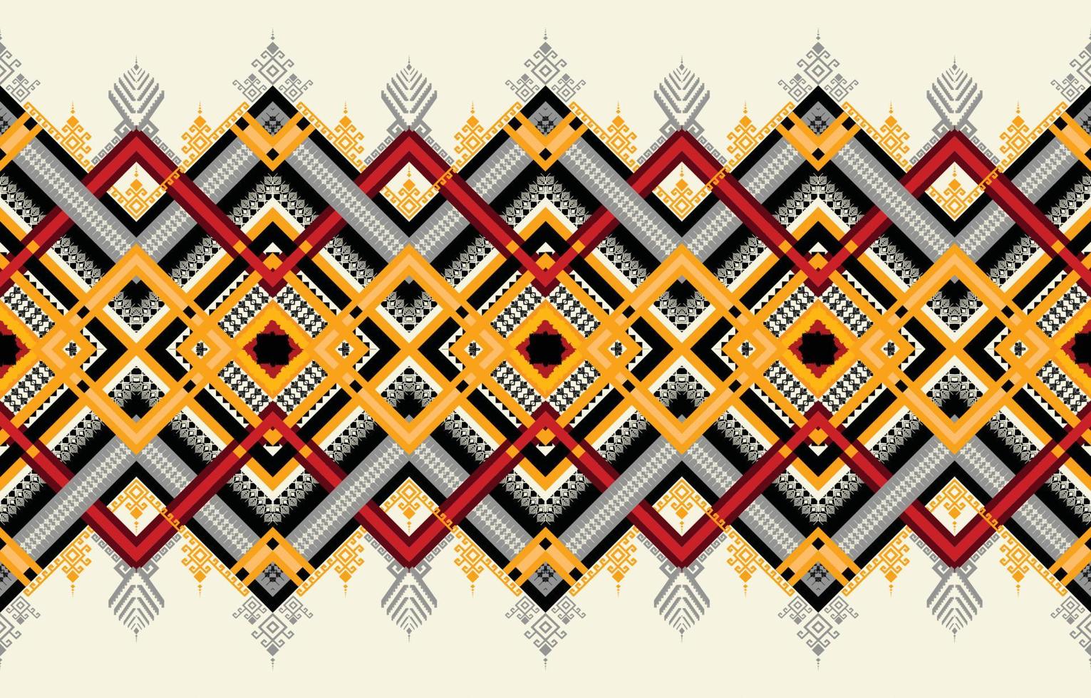 Abstract ethnic geometric seamless pattern vector. African Arab American Aztec motif pattern. vector elements designed for background, wallpaper, print, wrapping,tile, fabric patern. vector pattern.