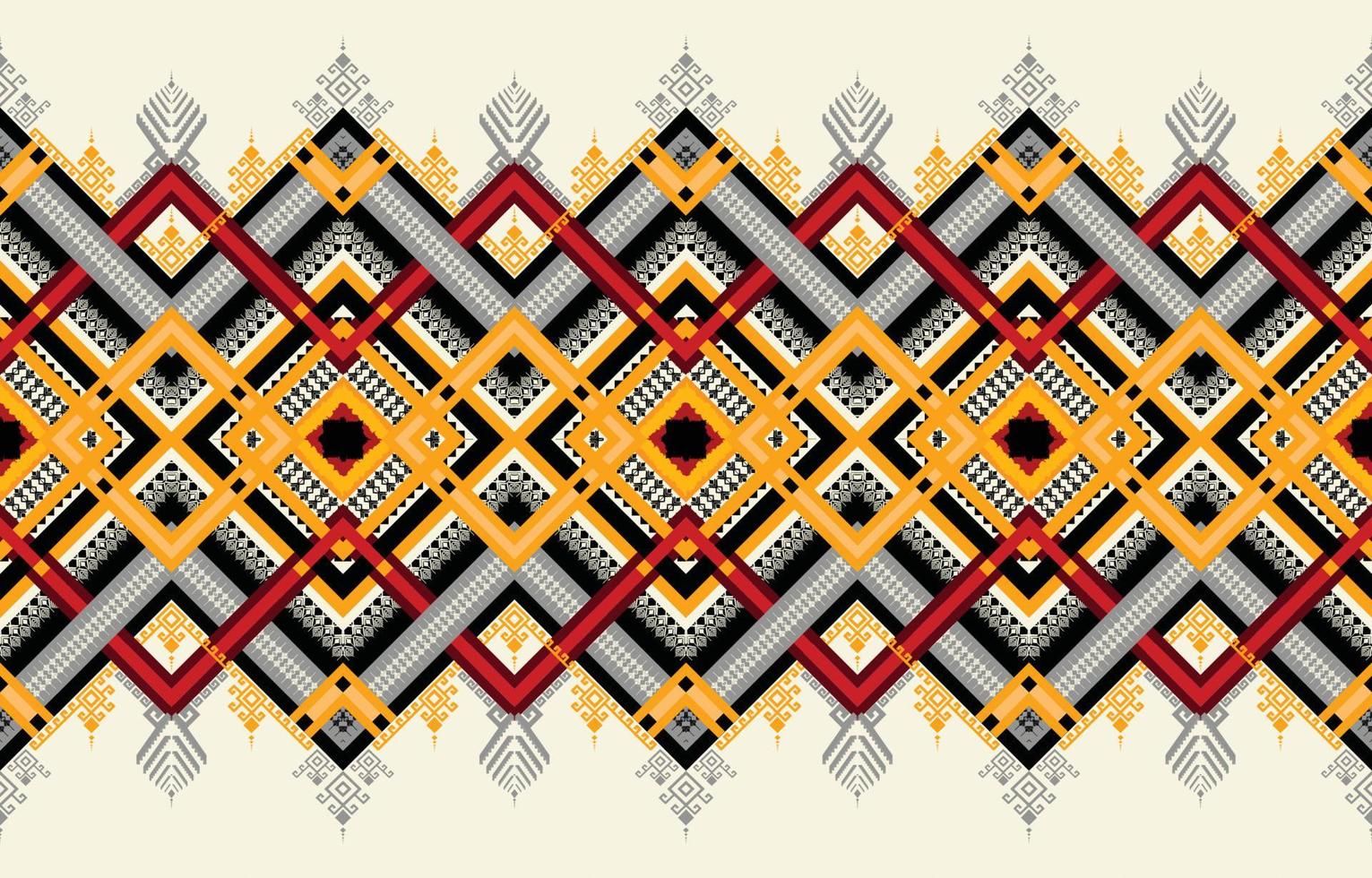 Abstract ethnic geometric seamless pattern vector. African Arab American Aztec motif pattern. vector elements designed for background, wallpaper, print, wrapping,tile, fabric patern. vector pattern.