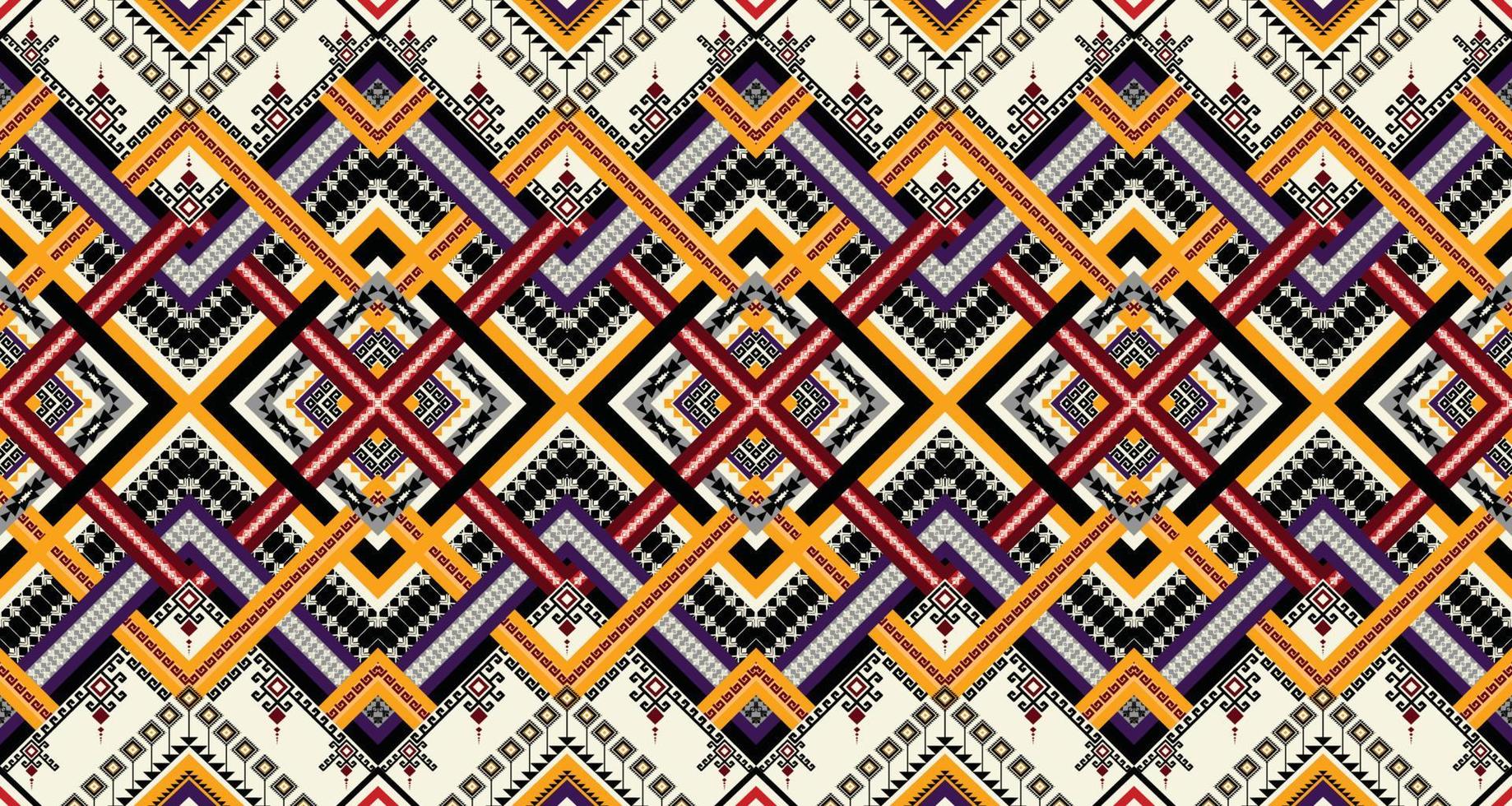 Abstract ethnic geometric seamless pattern vector. African Arab American Aztec motif pattern. vector elements designed for background, wallpaper, print, wrapping,tile, fabric patern. vector pattern.