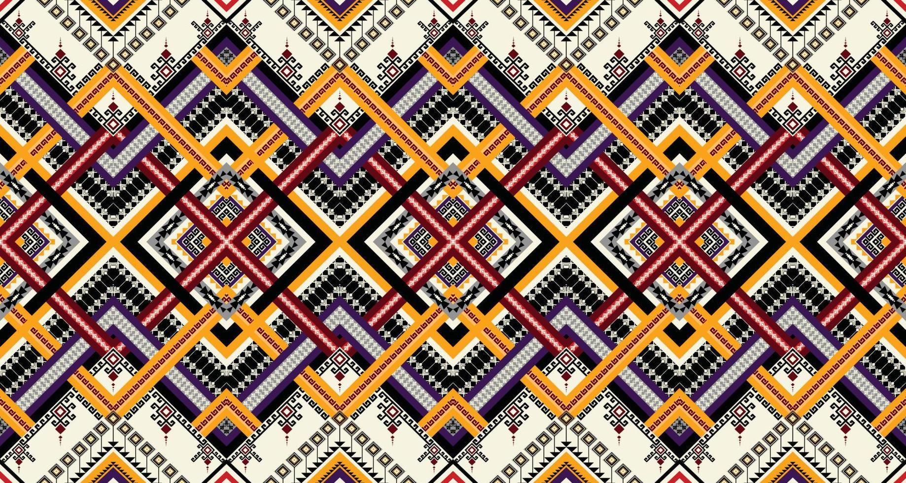 Abstract ethnic geometric seamless pattern vector. African Arab American Aztec motif pattern. vector elements designed for background, wallpaper, print, wrapping,tile, fabric patern. vector pattern.