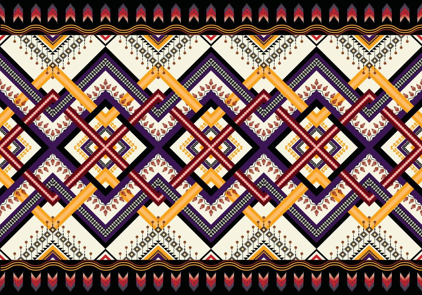 Abstract ethnic geometric seamless pattern vector. African Arab American Aztec motif pattern. vector elements designed for background, wallpaper, print, wrapping,tile, fabric patern. vector pattern.