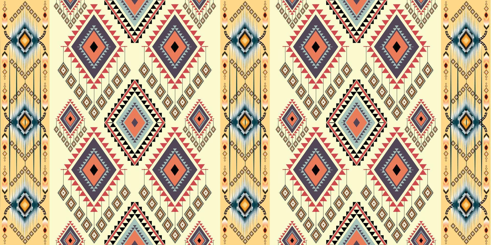 Abstract ethnic geometric seamless pattern vector. African Arab American Aztec motif pattern. vector elements designed for background, wallpaper, print, wrapping,tile, fabric patern. vector pattern.