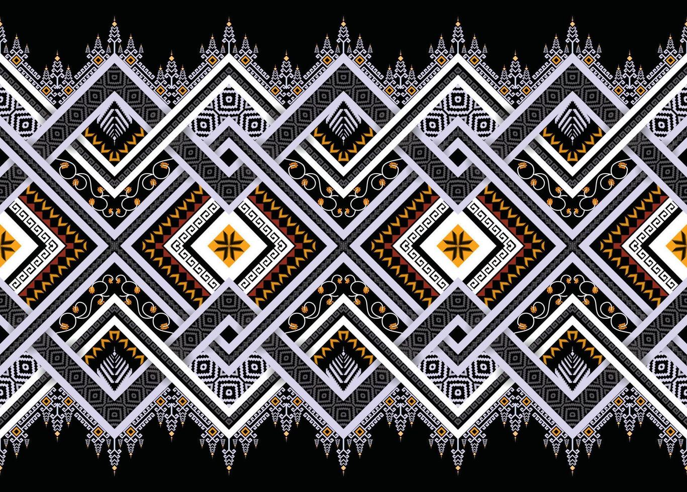 Abstract ethnic geometric seamless pattern vector. African Arab American Aztec motif pattern. vector elements designed for background, wallpaper, print, wrapping,tile, fabric patern. vector pattern.