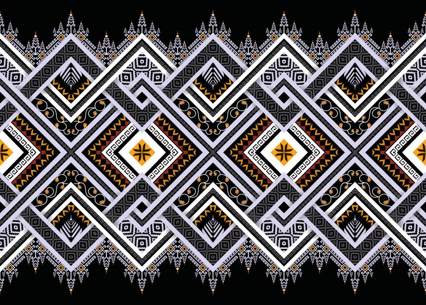 Abstract ethnic geometric seamless pattern vector. African Arab American Aztec motif pattern. vector elements designed for background, wallpaper, print, wrapping,tile, fabric patern. vector pattern.