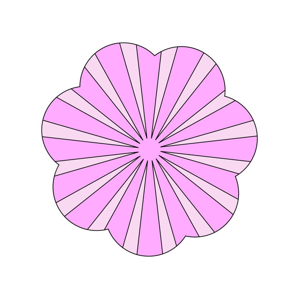 flor abstracta en un estilo psicodélico vector