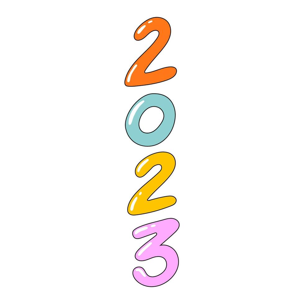 Hand drawn 2023 lettering vector