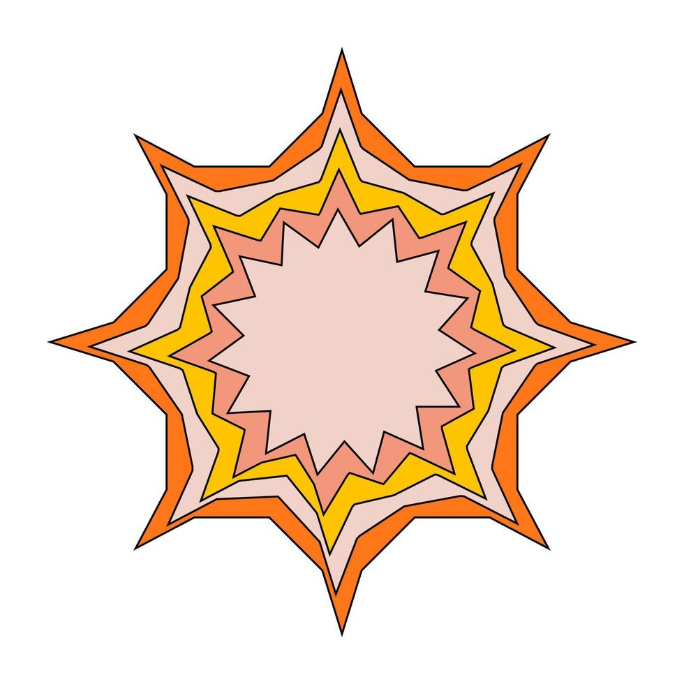 Abstract star in a psychedelic style vector