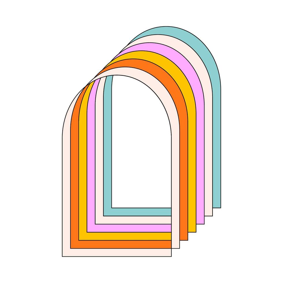 2. arco abstracto en estilo psicodélico vector