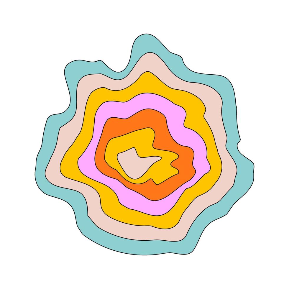 Abstract shape in a psychedelic style vector