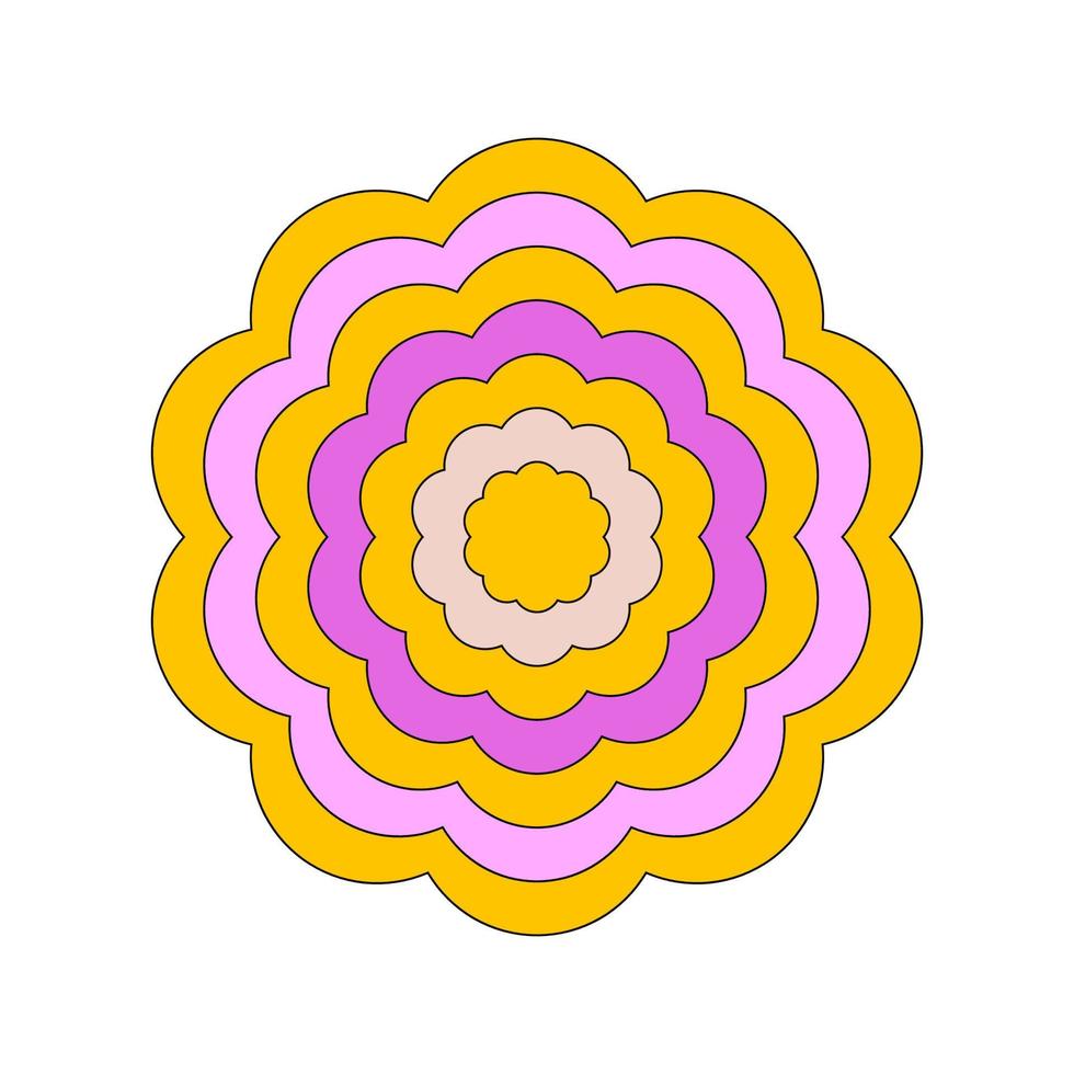 Abstract flower in a psychedelic style vector