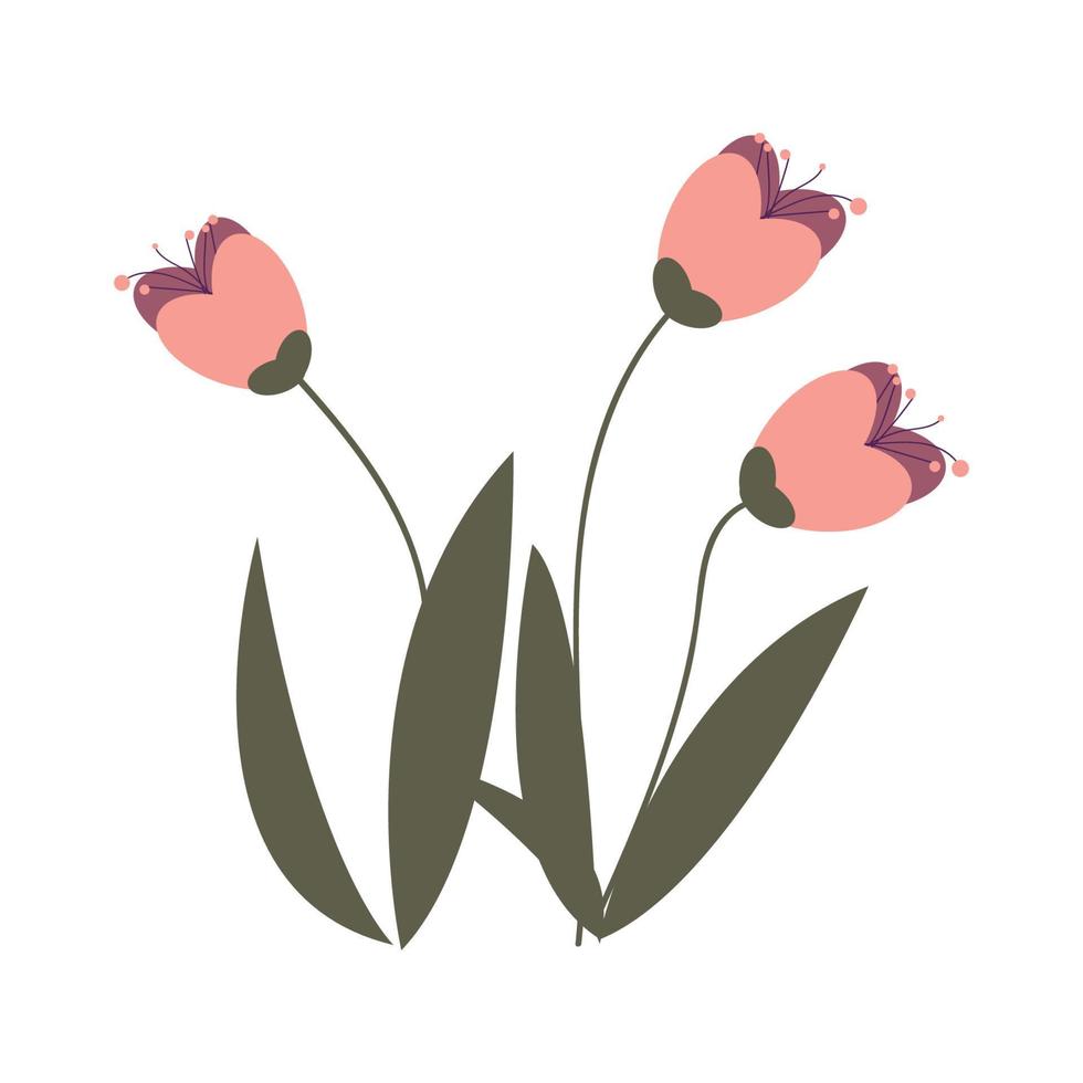 vector de flores del bosque