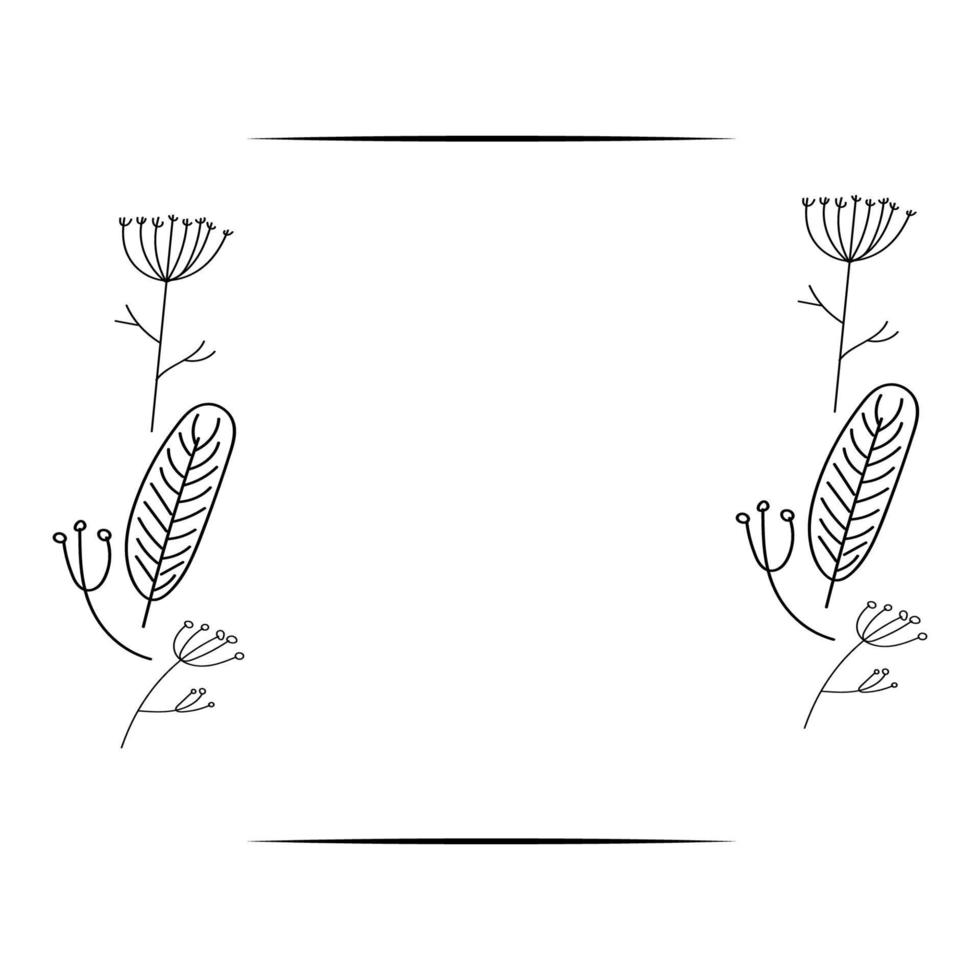 marco de flores botánicas. ilustración vectorial marcos, círculos vector