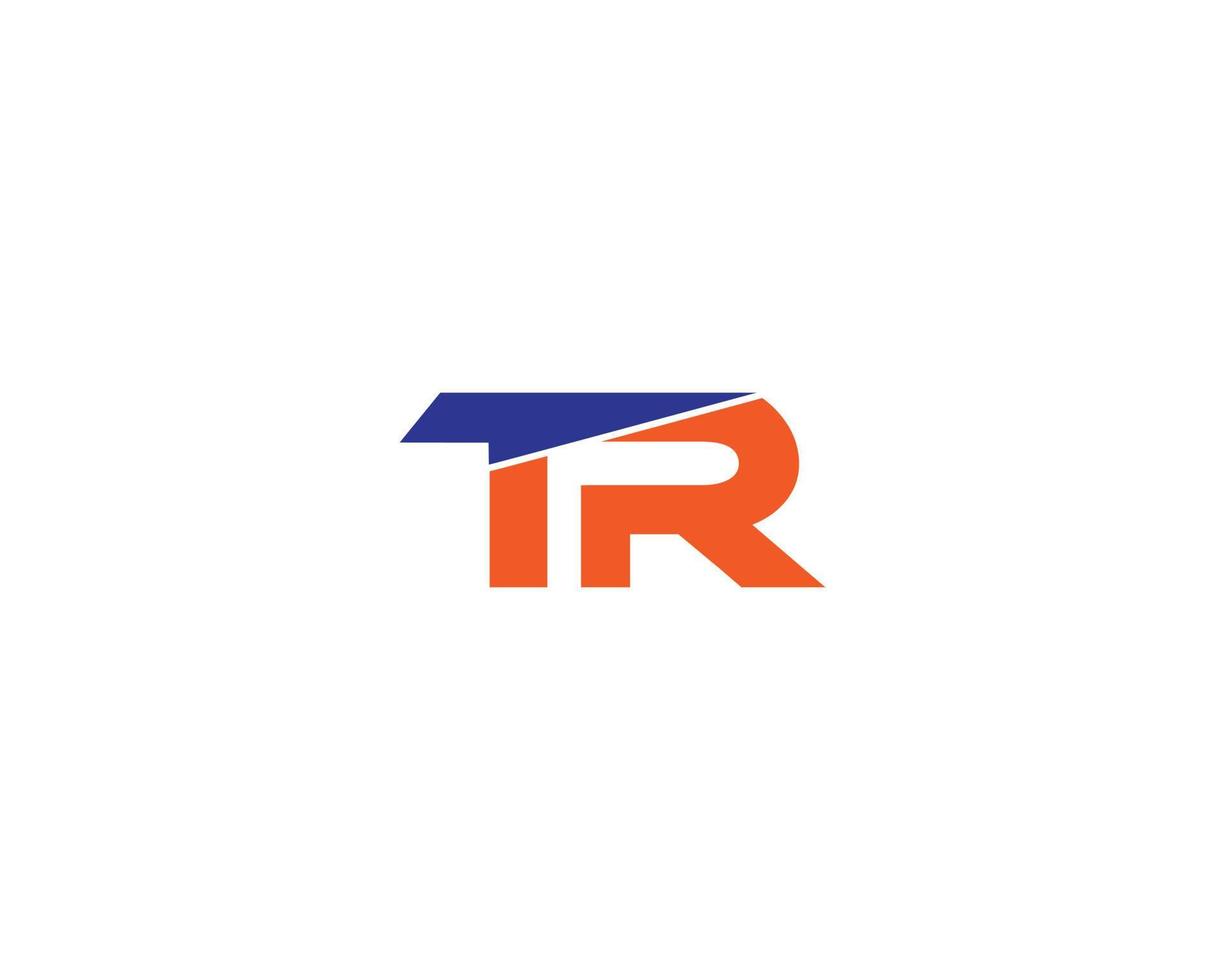 Letter TR Creative Flat Logo Icon Design Template Elements Vector Concept.