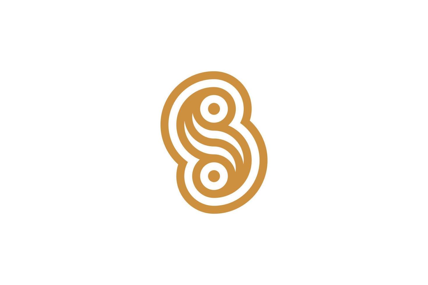 Abstract Letter S Monoline Luxury Logo vector