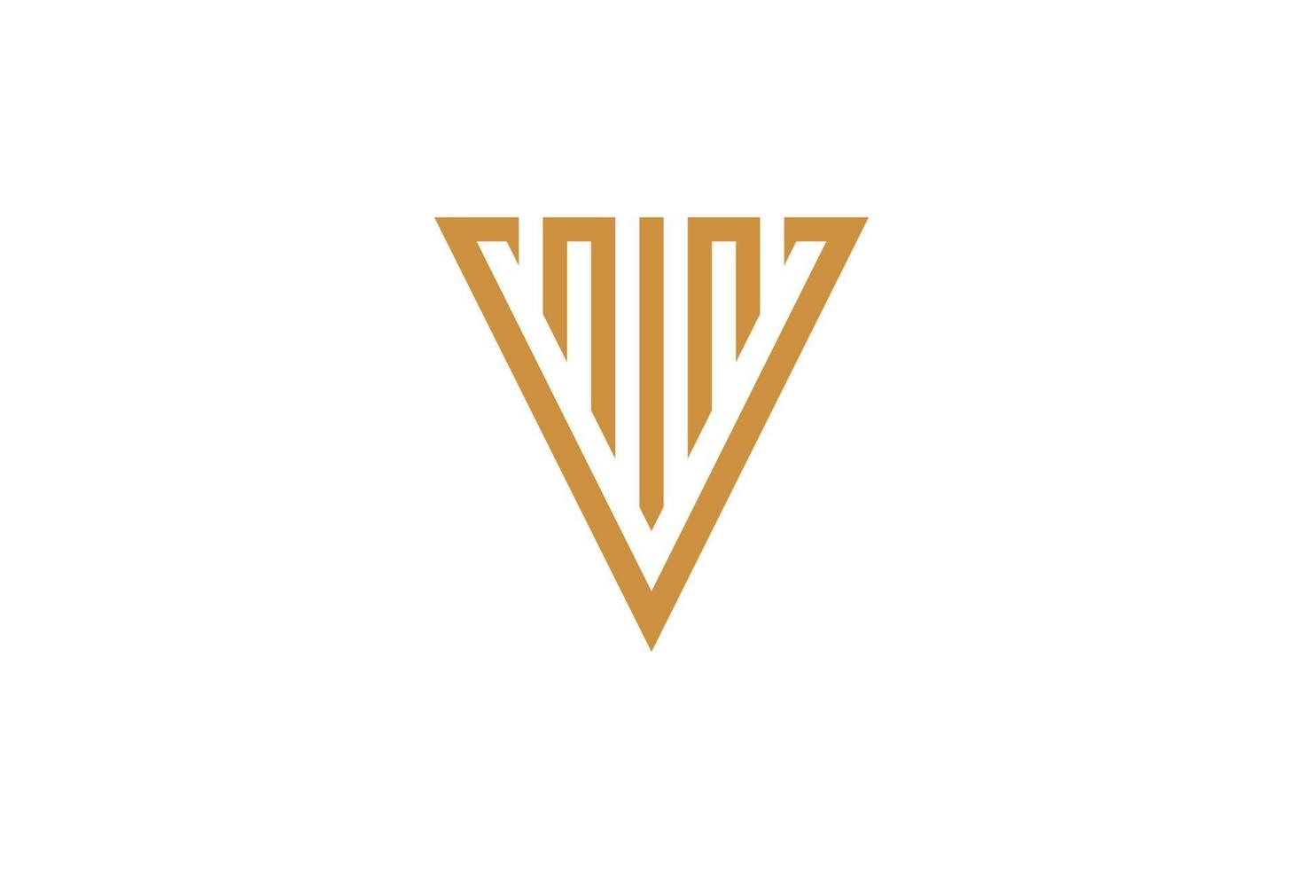 The Monoline V Logo vector